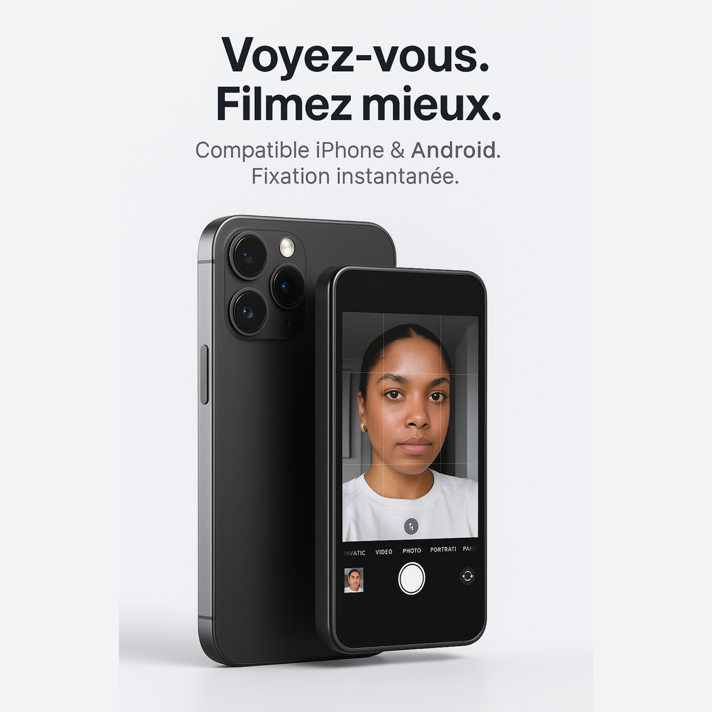 Mavix™ Moniteur Selfie Magnétique pour Caméra Arrière (iPhone & Android)