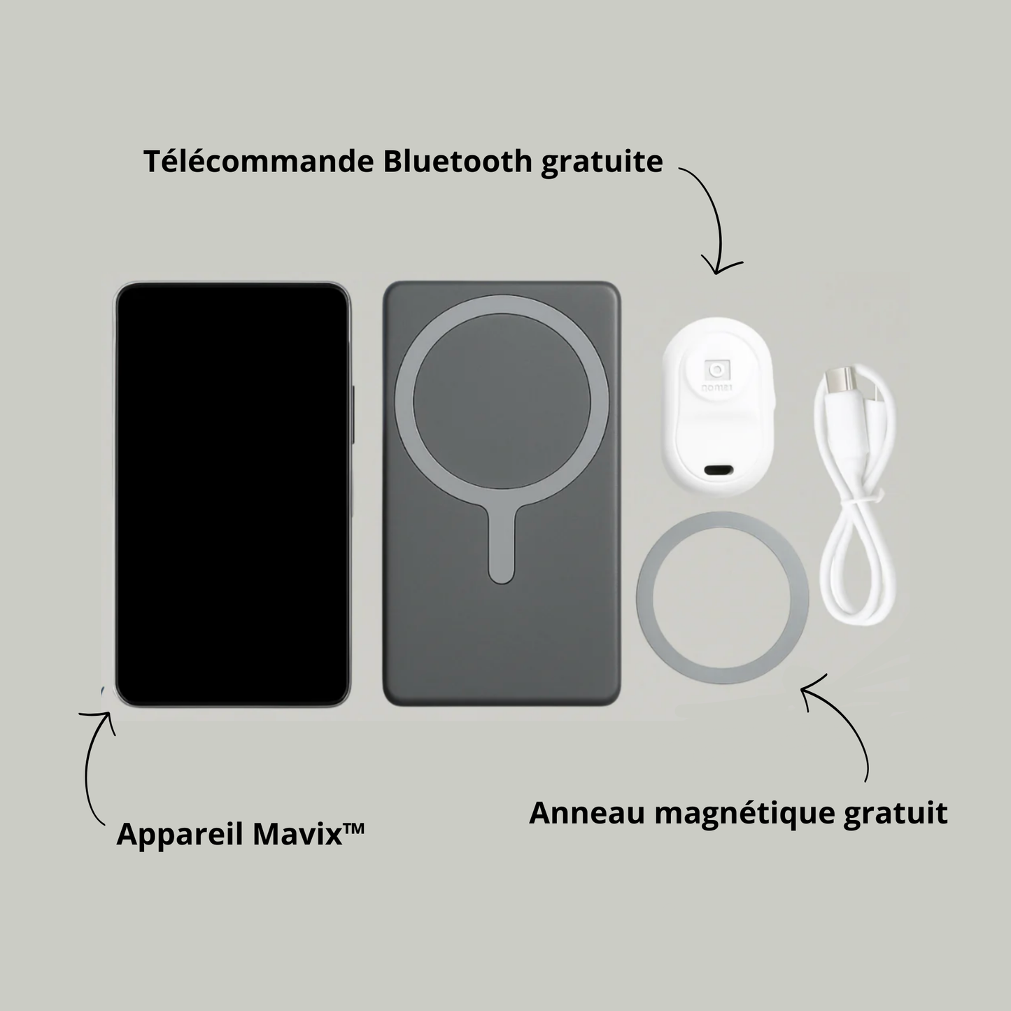 Mavix™ Moniteur Selfie Magnétique pour Caméra Arrière (iPhone & Android)